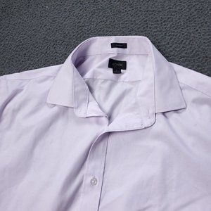 J. Crew Classic Dress Button Shirt Cotton Long Sleeve Purple Mens Size L Large